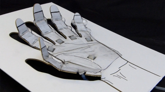 printable origami robot hand